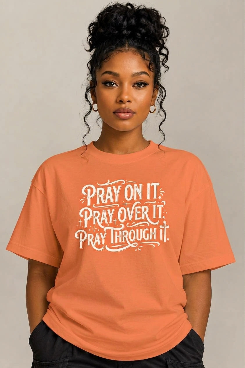 Pray On It Unisex garment-dyed heavyweight t-shirt