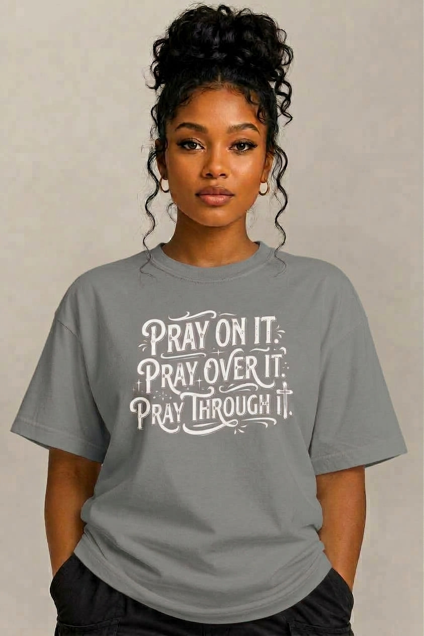 Pray On It Unisex garment-dyed heavyweight t-shirt