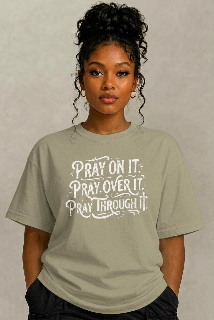 Pray On It Unisex garment-dyed heavyweight t-shirt