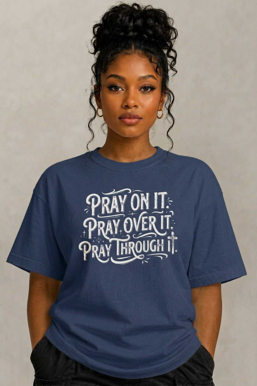 Pray On It Unisex garment-dyed heavyweight t-shirt